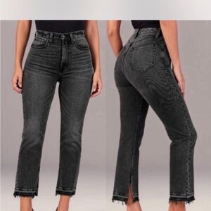 Abercrombie & Fitch Black Straight Leg Jeans